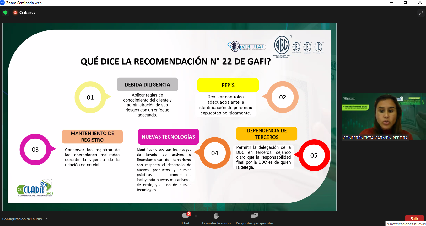 Viceministra habló sobre: "El rol de los Abogados y Contadores en la Prevención del Lavado de Activos y el Financiamiento del Terrorismo"