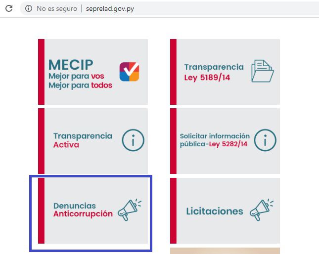 SEPRELAD cuenta con acceso directo para denunciar hechos de corrupción cometidos por funcionarios