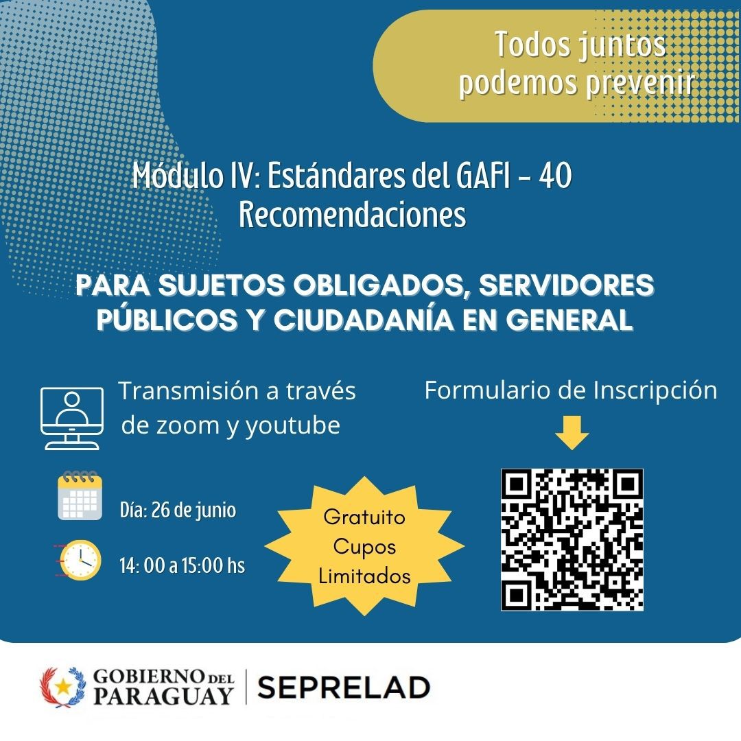 Cuarta edición de la capacitación: Estándares del GAFI