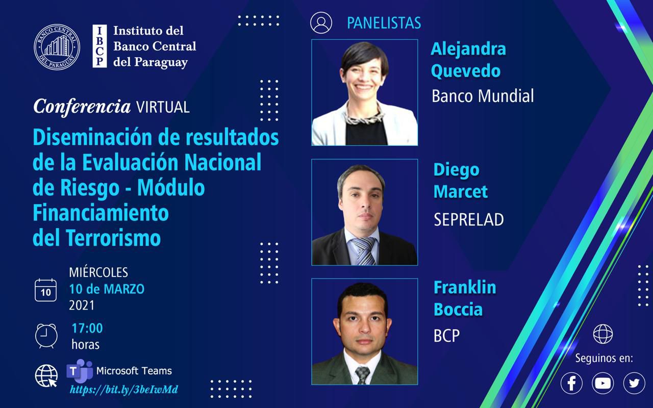 Conferencia Virtual denominada “Diseminación de Resultados de la Evaluación Nacional de Riesgos"