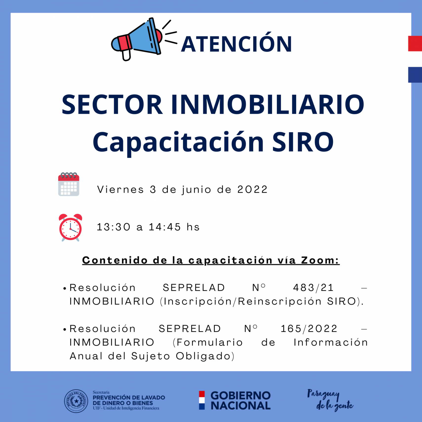 CAPACITACIÓN SIRO – SECTOR INMOBILIARIO