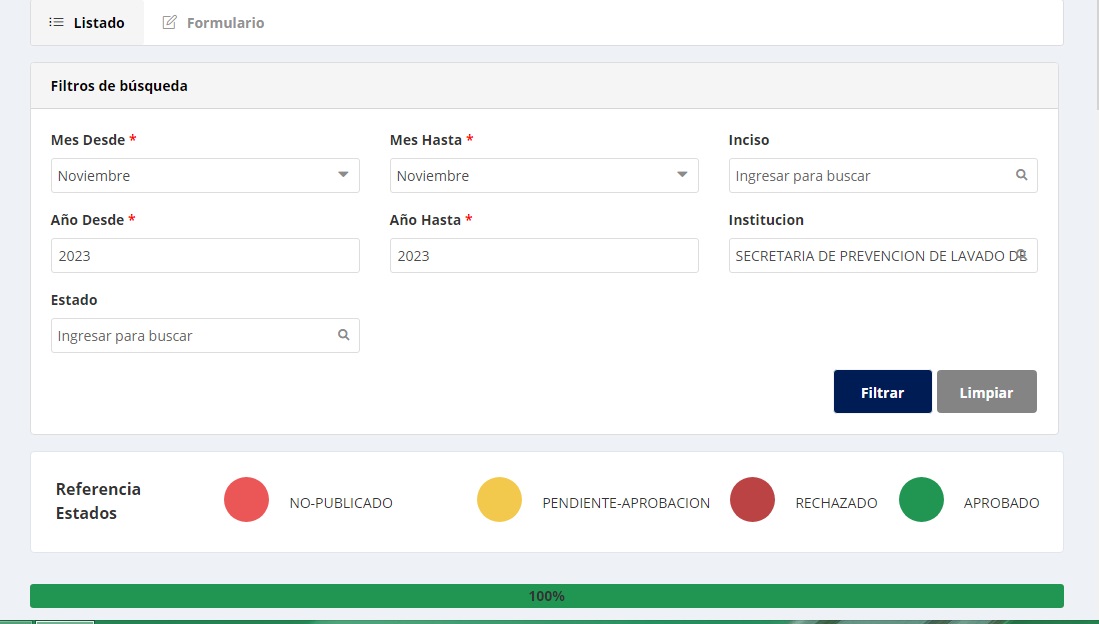 SEPRELAD cumplió 100% con la ley de transparencia gubernamental y acceso a la información pública