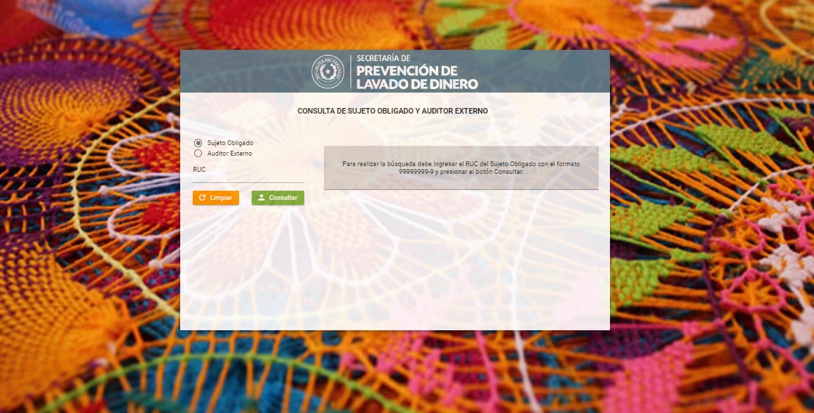 SEPRELAD crea un módulo de consultas destinado a verificar el catastro de sujetos obligados que se encuentran registrados en el SIRO