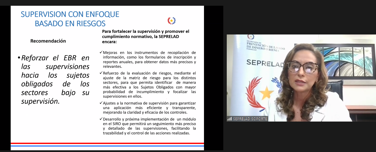 Directora general de la SEPRELAD profundizó sobre los desafíos de la supervisión para la prevención del lavado de activos en evento virtual 