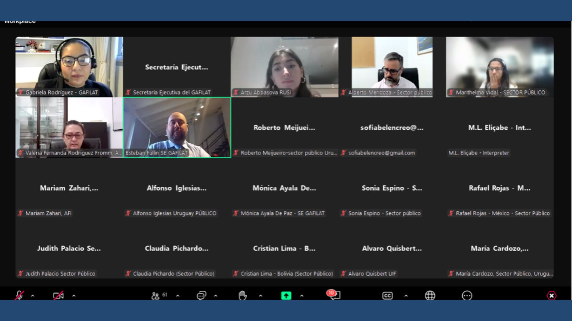 Webinar sobre Inclusión Financiera y Políticas ALA/CFT