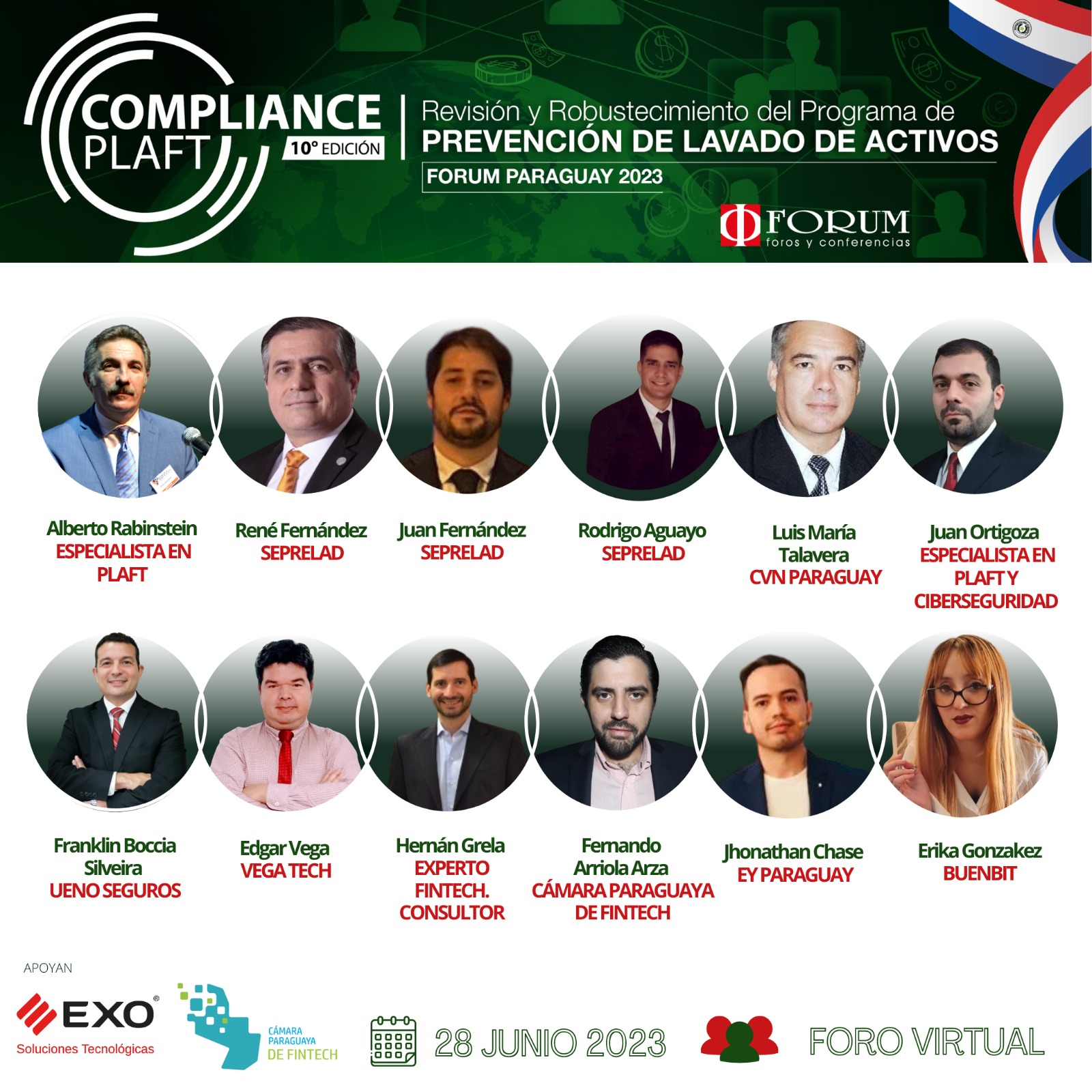 SEPRELAD va a participar en la 10° COMPLIANCE PLA/FT FORUM PARAGUAY 2023 