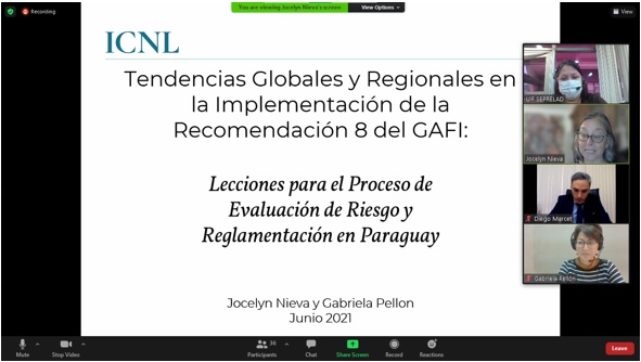 SEPRELAD participa en taller sobre Tendencias Globales y Regionales en la Implementación de la Recomendación 8 del GAFI: Lecciones para el Proceso de Evaluación de Riesgo y Reglamentación en Paraguay