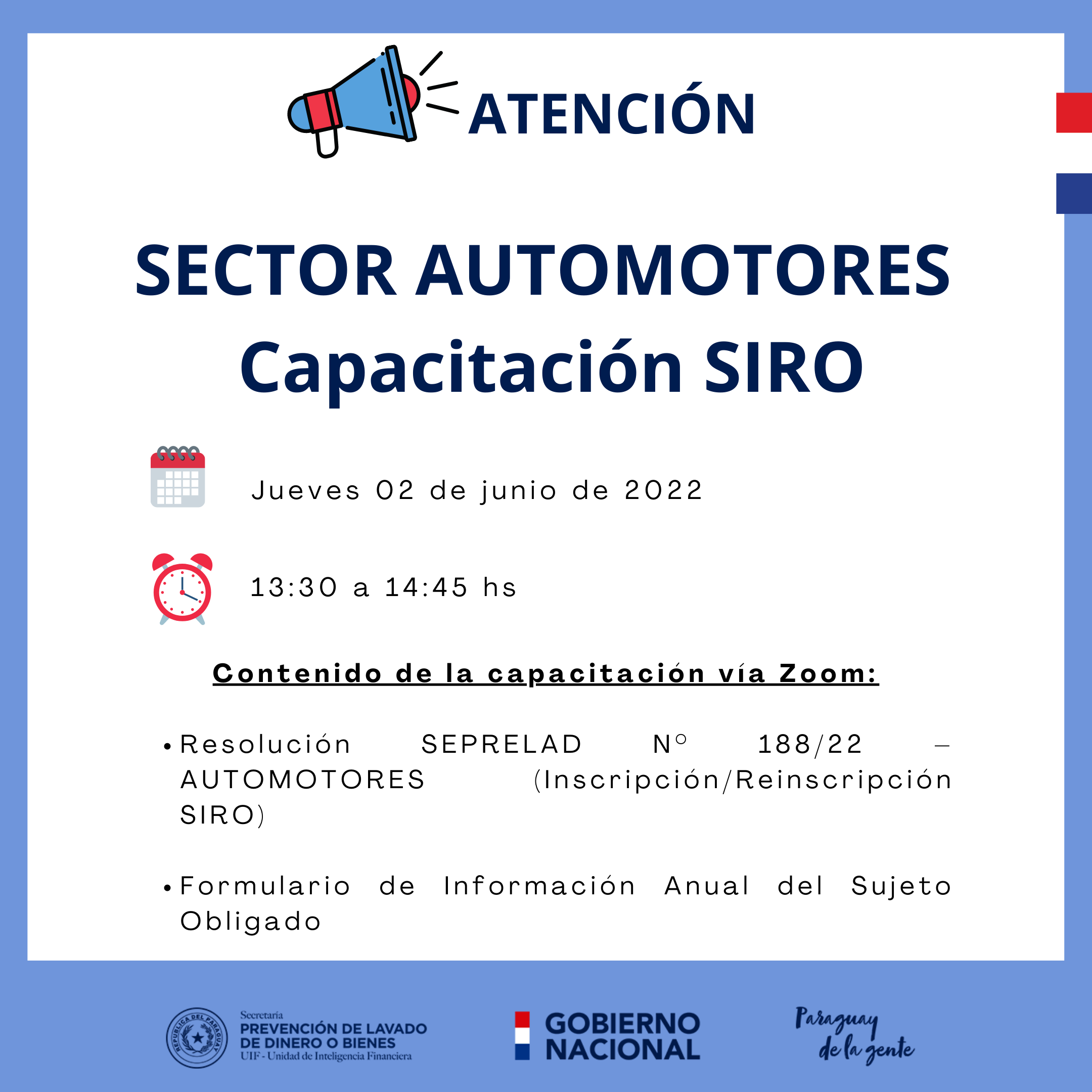 CAPACITACIÓN SIRO – SECTOR AUTOMOTORES