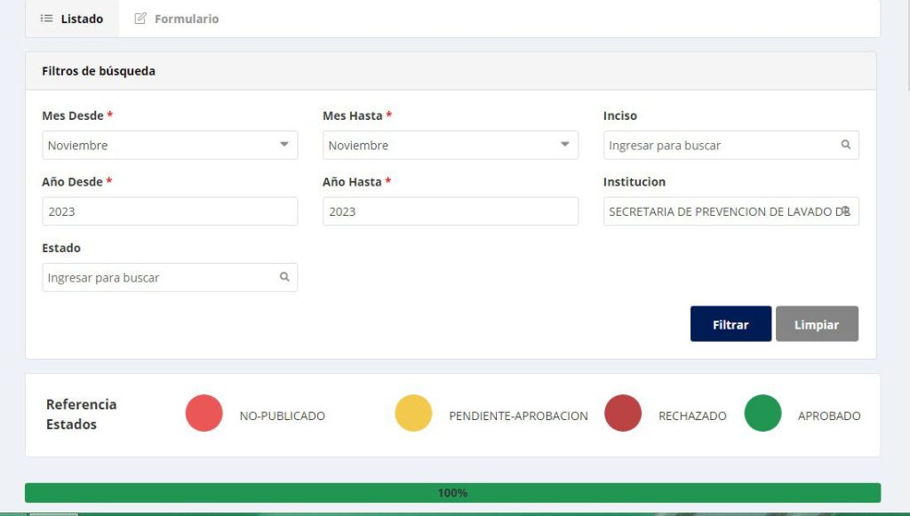 SEPRELAD cumplió 100% con la ley de transparencia gubernamental y acceso a la información pública