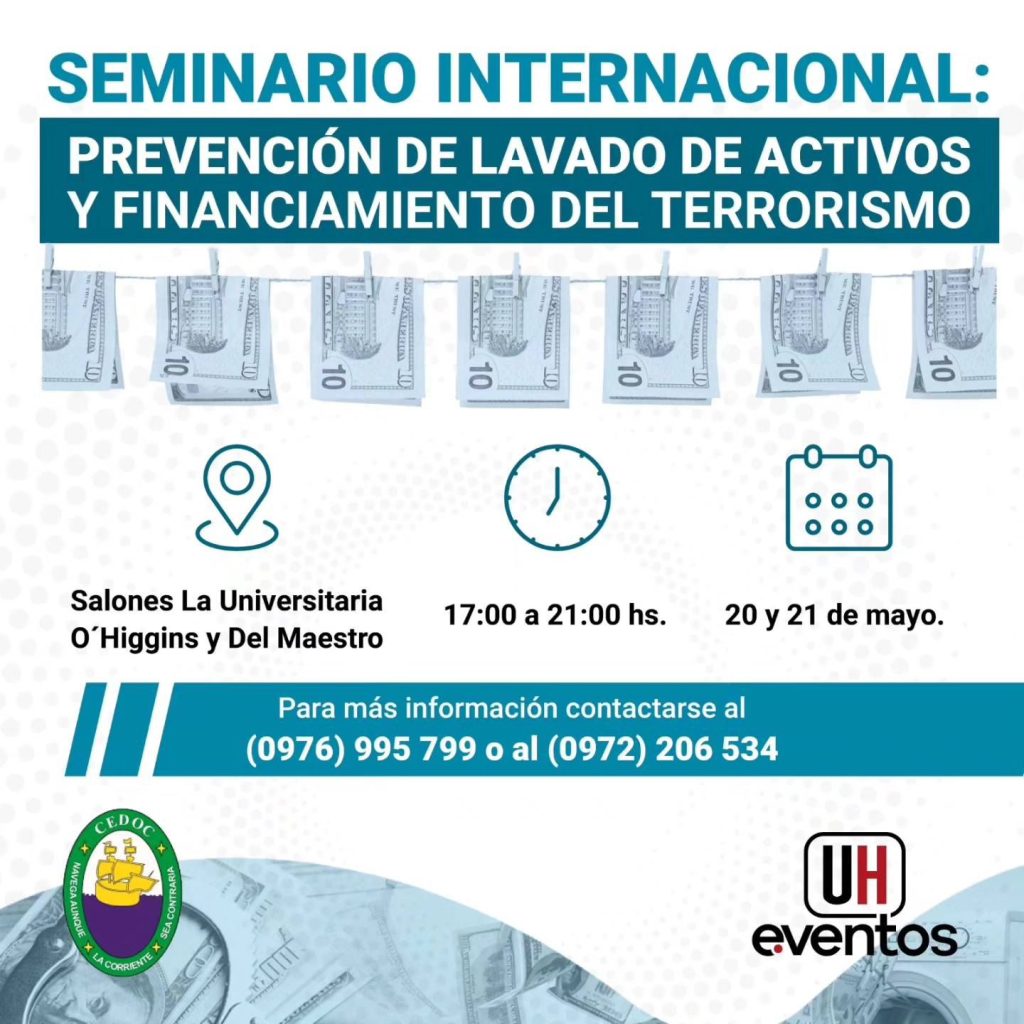 Funcionarios de la SEPRELAD van a disertar en Seminario de Gestión en Prevención de Lavado de Activos
