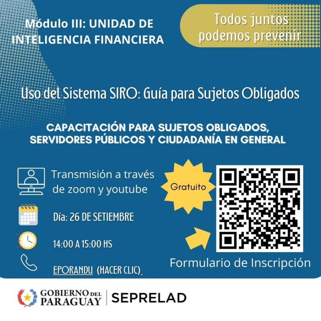 Fortaleciendo capacidades: Segunda edición del Módulo III – con el tema: “Sistema Integrado de Reporte de Operaciones” (SIRO)